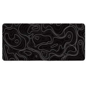 XXL Gaming Desk Mat with Dark Geographical Map